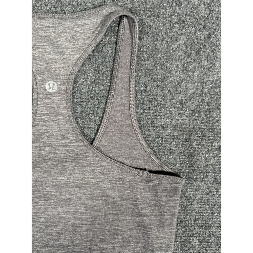 Lululemon Tank Top Womens 4 Gray Racerback Athletic Yoga Gym Sleeveless Shirt‎ - Picture 10 of 13